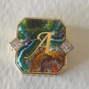 A Alphabet shirt button