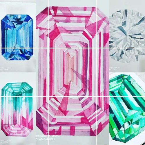 illustration of gemstones illustration of gemstones